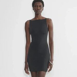 Aritzia Black One-Shoulder Mini Dress